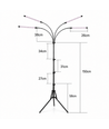 LEDlife Pflanzenlampe mit Stativ - 4 Lampen, Timer und Fernbedienung