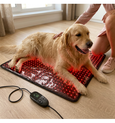 Lichttherapiematte für Hunde & Katzen - Rot & Nahinfrarot, 60x60 cm, 60W