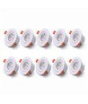 10er Pack 7W Ø8,8cm LED Einbaustrahler - Loch: Ø6,8 cm, CCT - 3 Lichtfarben