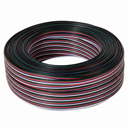 100m RGBW Kabel - 5x0,35mm², 12V-24V, für LED Streifen