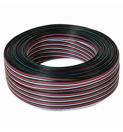 100m RGBW Kabel - 5x0,35mm², 12V-24V, für LED Streifen