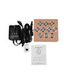 10er-Set Bodeneinbaustrahler mit Timer/Sensor - 0,5W, rund, Edelstahl, inkl. Netzteil