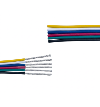 5m RGB+CCT-Kabel für LED-Streifen - 6 × 0,35 mm², 12/24V