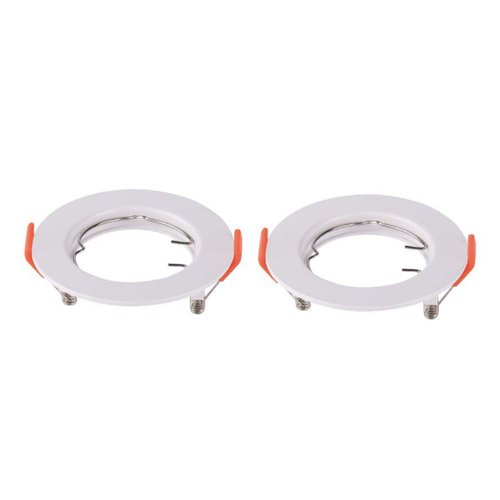 2er-Pack MR16/GU10 Downlight-Set - Ohne Leuchtmittel, Glänzend Weiß, Loch: Ø6,3 cm, Maße: Ø8 cm