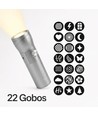 10W LED Foto Effektlicht handgehalten - Multi-Color Fotolicht mit 22 Gobo-Motiven / Effekten