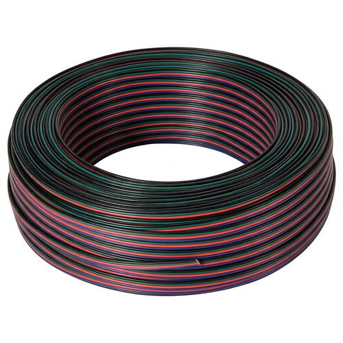 100m 1,2mm² RGB Kabel - 4-adrig (16AWG), 12V-24V für LED Streifen