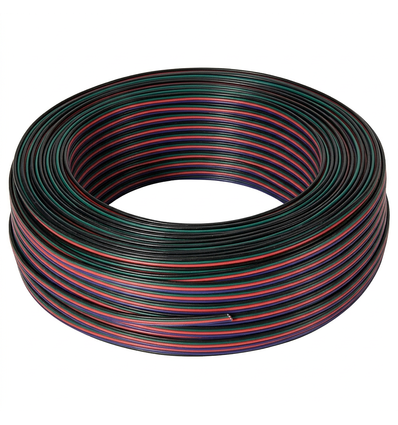 100m 1,2mm² RGB Kabel - 4-adrig (16AWG), 12V-24V für LED Streifen