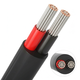 10m Kabel rot/schwarz, schwarz rund - 2x0,35mm², 12V-24V, für LED-Streifen