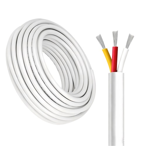 100m CCT-Kabel, weiß rund - 3x0,35mm², 12V-24V für LED-Streifen
