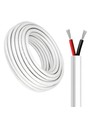 100m Kabel rot/schwarz, weiß rund - 2x0,35mm², 12V-24V, für LED-Streifen