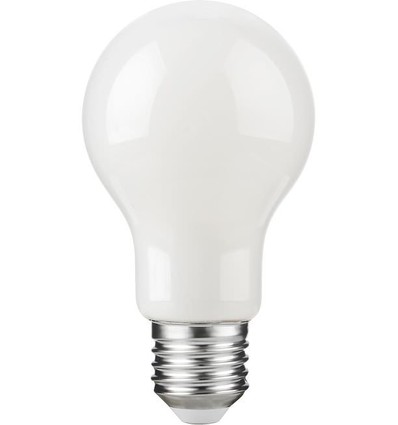 E27 4,9W dimmbare LED-Lampe - A60, Filament, Opalglas, 2700K, 600lm