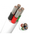 100m RGB Kabel, weiß rund - 4x0,35mm², 12V-24V für LED Streifen