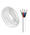 100m RGB Kabel, weiß rund - 4x0,35mm², 12V-24V für LED Streifen
