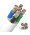 100m RGBW Kabel, weiß rund - 5x0,35mm², 12V-24V für LED-Streifen