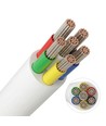 100m RGB+CCT Kabel, weiß rund - 6x0,35mm², 12V-24V für LED-Streifen