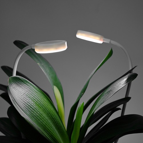 2er Set Flexible Pflanzenleuchte mit Erdspieß - 12W, Timer, 40cm