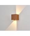 6W CUBIC PRO Wandleuchte - IP65, Corten, durchschleifbar, verstellbar, quadratisch, Up/Down, Innen / Außen, inkl. Leuchtmittel