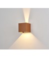 6W CUBIC PRO Wandleuchte - IP65, Corten, durchschleifbar, verstellbar, quadratisch, Up/Down, Innen / Außen, inkl. Leuchtmittel