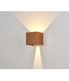 6W CUBIC PRO Wandleuchte - IP65, Corten, durchschleifbar, verstellbar, quadratisch, Up/Down, Innen / Außen, inkl. Leuchtmittel