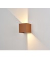 6W Dimmbare CUBIC PRO Wandleuchte - IP65, Corten, durchschleifbar, verstellbar, Up/Down, Innen/Außen, inkl. Leuchtmittel