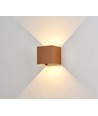 6W CUBIC PRO Wandleuchte - IP65, Corten, durchschleifbar, verstellbar, quadratisch, Up/Down, Innen / Außen, inkl. Leuchtmittel