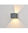 6W Dimmbare CUBIC PRO Wandleuchte - IP65, Anthrazit, verstellbar, Up/Down, Innen/Außen, inkl. Leuchtmittel