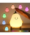 MOCHI Birne Nachtlicht aus weichem Silikon - aufladbar, Farbwechsel + Warmweiß