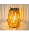 Solar Rattan Laterne – Boho Gartenlampe mit Dämmerungssensor, IP44
