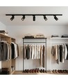 1-Phasen BASIC Schienensystem - 2m, Schwarz, 5-Spot, GU10, ohne Leuchtmittel