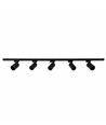 1-Phasen BASIC Schienensystem - 2m, Schwarz, 5-Spot, GU10, ohne Leuchtmittel