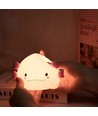 MOCHI Axolotl Nachtlicht aus weichem Silikon - aufladbar, Farbwechsel + Warmweiß