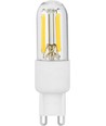 G9 3W dimmbare LED-Lampe - 6,6cm, 270lm, Filament, Klarglas, 2700K