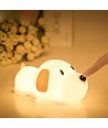 MOCHI Welpen-Nachtlicht aus weichem Silikon - aufladbar, warm-/neutralweiß