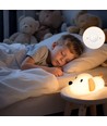 MOCHI Welpen-Nachtlicht aus weichem Silikon - aufladbar, warm-/neutralweiß