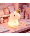 MOCHI Einhorn Nachtlicht aus weichem Silikon - aufladbar, Farbwechsel + Warmweiß