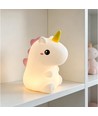MOCHI Einhorn Nachtlicht aus weichem Silikon - aufladbar, Farbwechsel + Warmweiß