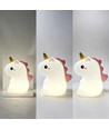 MOCHI Einhorn Nachtlicht aus weichem Silikon - aufladbar, Farbwechsel + Warmweiß