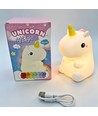 MOCHI Einhorn Nachtlicht aus weichem Silikon - aufladbar, Farbwechsel + Warmweiß