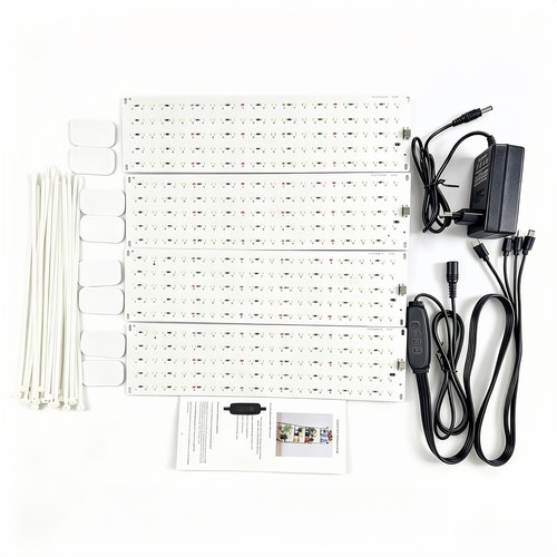 4er-Set Pflanzenlicht 35W - Inkl. Timer, Vollspektrum, lüfterlos, dimmbar, IP20
