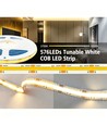 10m 10W/m CCT COB-LED Streifen RA97 - 24V DC, IP20, 576 LEDs pro Meter