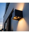 6W Dimmbar CUBIC PRO Wandleuchte - IP65, schwarz, durchschleifbar, verstellbar, up/down, innen/außen, inkl. Leuchtmittel