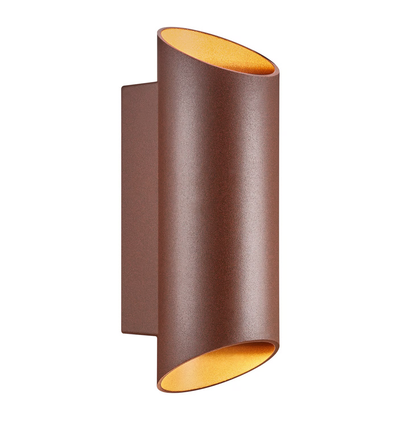 Designer GU10 Up/Down Wandleuchte - Rostfarben, IP54 Außen, ohne Leuchtmittel
