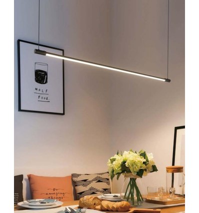 86cm dimmbare Esstischlampe - Weiß, 11W LED, inkl. Seilaufhängung