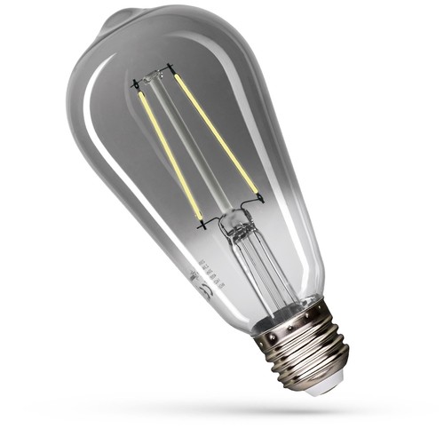 E27 2,5W ST65 LED Leuchtmittel - Modernshine Dekorationslampe, bernsteinfarbenes Glas