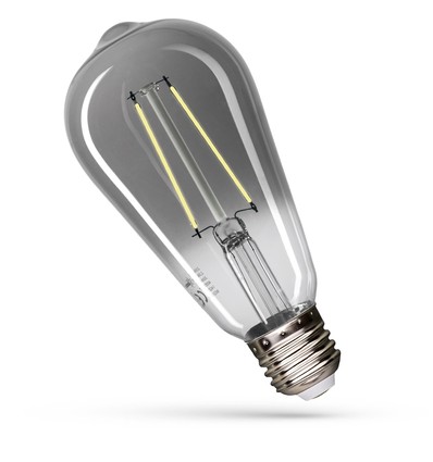 E27 2,5W ST65 LED Leuchtmittel - Modernshine Dekorationslampe, bernsteinfarbenes Glas