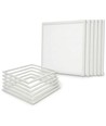 6x 60x60 Troldtekt Panel + Rahmen mit Federn - Höhe: 9mm, Komplettset, 36W