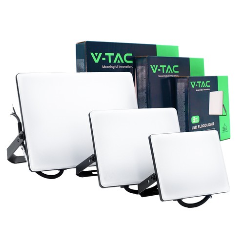 3er-Set CCT Fluter 30W, 50W & 100W - 3 Lichtfarben, matte Front, Arbeitsleuchte, Außenbereich
