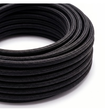 5m Textilkabel 2x0,75 mm² - 230V, schwarz