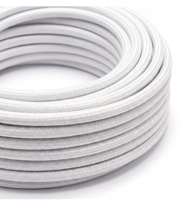 5m Stoffleitung 2x0,75 mm², Textil - 230V, Weiß