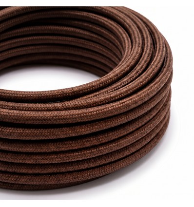 5m Stoffleitung 2x0,75 mm², Textil - 230V, Kaffeefarben